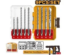 Grąžtas Ingco masonry drill set 9 pcs