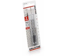 Grąžtas Kreator KRT011304 - 2 pcs of HSS HEX 3.0 x 82 mm metal drill bits