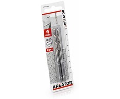 Grąžtas Kreator KRT011305 - 2 pcs HSS HEX metal drill bits 4.0 x 96 mm