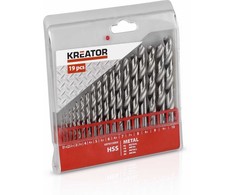 Grąžtas Kreator KRT012003 - 19 pcs HSS Metal Drill Bits 1-10 mm