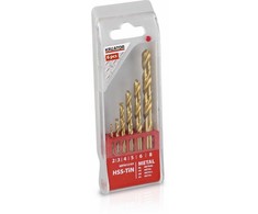 Grąžtas Kreator KRT012101 - 6 pcs HSS Metal Drill Bits TIN 2-3-4-5-6-8 mm