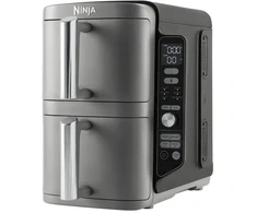 Karšto oro gruzdintuvė Ninja Double Stack XL, 2 lygių, 9,5 l, SL400EU, Tamsiai pilka