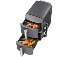 Karšto oro gruzdintuvė Ninja Double Stack XL, 2 lygių, 9,5 l, SL400EU, Tamsiai pilka