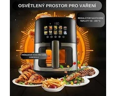 Gruzdintuvė Profi Cook ProfiCook PC-FR 1286 H fryer Single 6.5 L Stand-alone 1700 W Hot air fryer Juodas, Nerūdijantis plienas