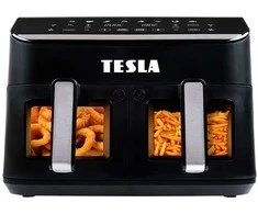 Gruzdintuvė neriebi Tesla AirCook DualZone Q460 XXL daugiafunkcinė dviejų kamerų oro gruzdintuvė 9l (AIRCKDZQ460XXLBLK)