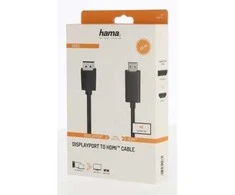 Tinklo laidas Hama 002007120000, DP/HDMI, 1.5 m