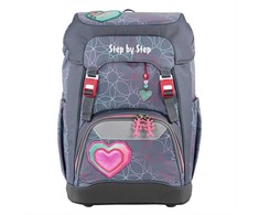 Hama School Backpack Step by Step GRADE Glitter Heart Hazle, AGR certificate
