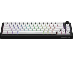 Klaviatūra Hator Skyfall 65 Wireless balta ir-juoda