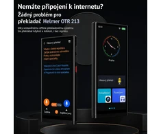 Usorteret „Helmer OTR 213“ – išmanusis balso vertėjas su čekų kalbos palaikymu neprisijungus