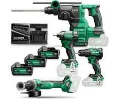 Rinkinys įrankių Hikoki HIKOKI.KIT 18V KC18DEWHZ (DS18DE+WH18DC+G18DBL+DH18DBL) 3x5.0Ah BAG