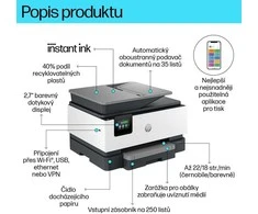 Spausdintuvas - HP OfficeJet Pro 9120e, A4, 4800x1200dpi, 22ppm, WiFi