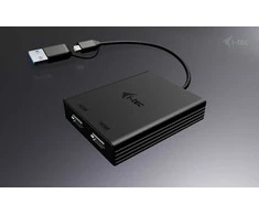 „I-tec USB-A/USB-C“ dvigubas 4K/60 Hz HDMI vaizdo adapteris