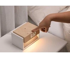 IMMAX LED alarm clock DECENT ruda-baltas