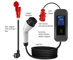 IMMAX NEO LITE travel charging station for EV/PHEV AC Type 2, 22kW, TUYA