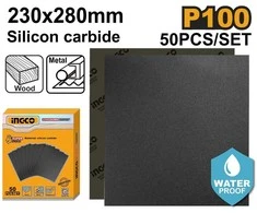 Ingco abrasive paper P100 230 x 280mm, 50 pcs