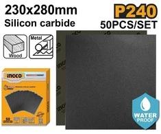 Ingco abrasive paper P240 230 x 280mm, 50 pcs