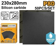 Ingco abrasive paper P80 230 x 280mm, 50 pcs