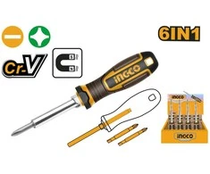 Ingco AKISD0608 Screwdriver 6 in 1 CrV