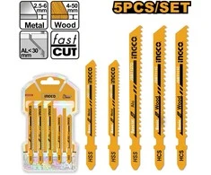Ingco AKJ0051 Saw blade, wood+metal, set of 5