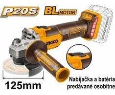 Ingco CAGLI201258 cordless angle grinder 125 mm, without battery and charger