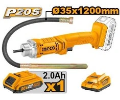 Ingco CCVLI2023011 cordless submersible concrete compaction vibrator incl. battery and charger