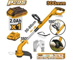 Ingco CGTLI20301 cordless brushcutter incl. battery and charger