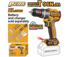 Ingco CIDLI209681 AKU screwdriver with impact driver, 96Nm, without battery and charger