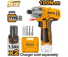 Ingco CIRLI12015 cordless impact wrench incl. 2pcs battery