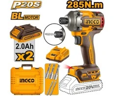 Ingco CIRLI2028E cordless impact wrench incl. 2pcs battery and charger