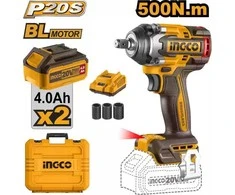 Ingco CIWLI2050 AKU impact wrench incl. 2pcs battery and charger