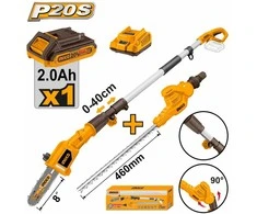 Ingco CPTS201681 AKU AKU Pruning Lopper and Accu Hedge Trimmer incl. battery and charger