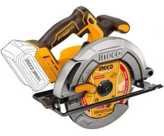 Ingco CSLI18511 cordless circular saw including battery and charger