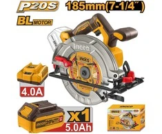 INGCO CSLI18513 Circular saw AKU, 185mm, incl. battery and charger