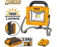 Ingco CWLI20258 cordless spotlight incl. battery and charger
