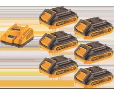 Ingco FBCLI2062 Set charger + 6pcs batteries 2,0A for Li-ion battery 20V