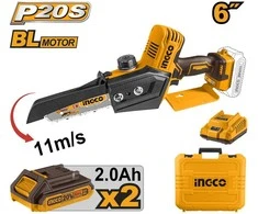 INGCO grandininis pjūklas mini AKU 6" incl. battery 2pcs and charger