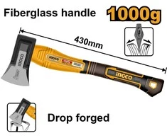 Ingco HAX0811000F Axe 1000g fibreglass, forged head