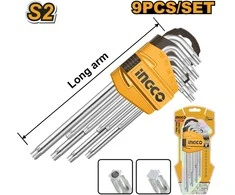 Ingco HHK13091 Torx wrench CrV T10-T50 9pcs KLC