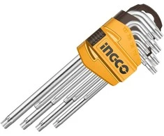 Ingco HHK13091 Torx wrench CrV T10-T50 9pcs KLC