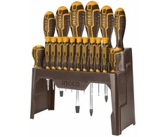 Ingco HKSD1828 Screwdriver flat+cross+driver set 18pcs CrV