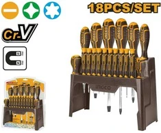 Ingco HKSD1828 Screwdriver flat+cross+driver set 18pcs CrV