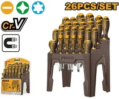Ingco HKSD2628 Screwdriver flat+cross+driver set 26pcs CrV