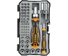 Ingco HKSDB0558 Screwdriver ratchet + bits set 55pcs CrV