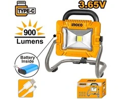 Ingco HRLF4415 cordless spotlight incl. battery and USB charging cable