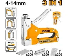 Ingco HSG1405 Staple gun metal 3in1, 4-14mm, / U-clips and nails