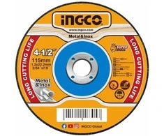 Ingco MCD121155 Metal cutting wheel, 115 x 1,2 x 22,2 mm, set of 10