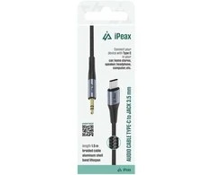 iPEAX ADAPTER USB-C / 3.5 MM JACK 1.5 M Juodas