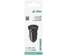 iPeax CL-03 PD USB-C / USB automobilinis įkroviklis 20W