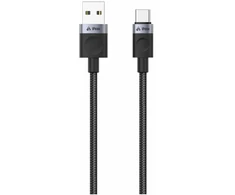 iPEAX USB-A į USB-C audinio kabelis, 1 m, USB 2.0, juodas