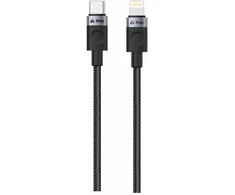 iPEAX TEXTILE CABLE USB-C / LIGHTNING 1M, USB 2.0 Juodas